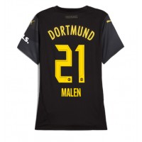 Camiseta Borussia Dortmund Donyell Malen #21 Visitante Equipación para mujer 2024-25 manga corta